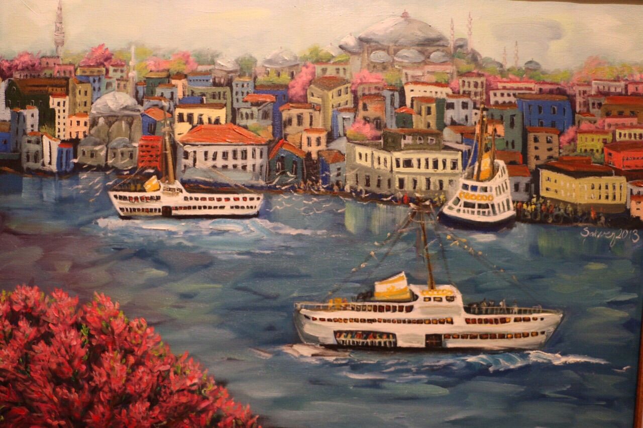 İstanbul vapurları ve erguvan